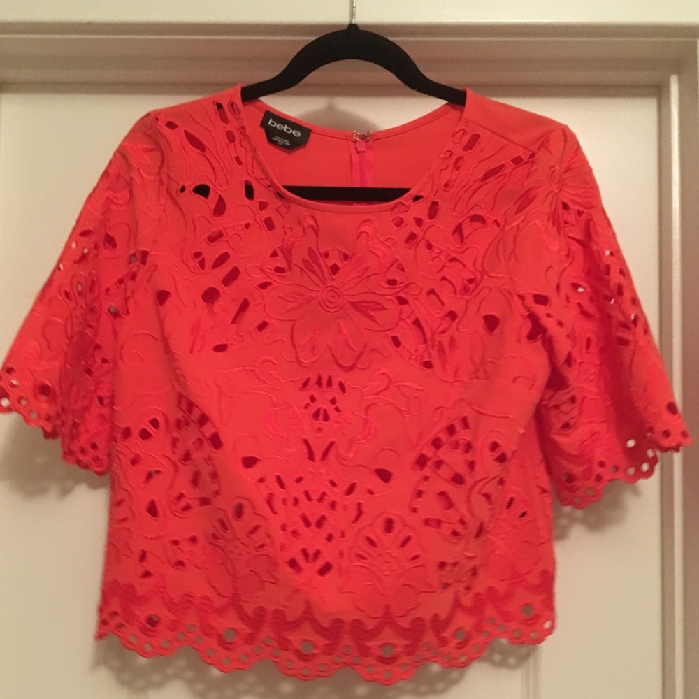 Bebe embroidered top
